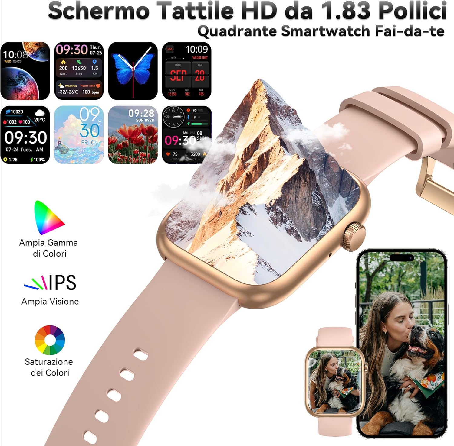 Thumbnail 5 de Smartwatch Uomo Donna 1.83'' con Chiamata Bluetooth e Monitoraggio Salute – IP68