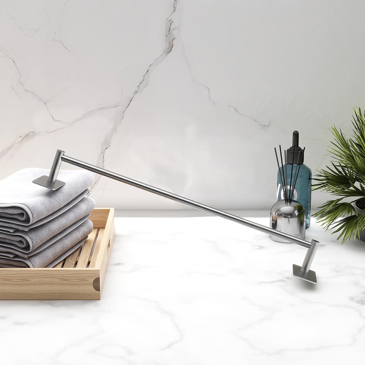 Thumbnail 3 de Stainless Steel Single Towel Rail 40 cm