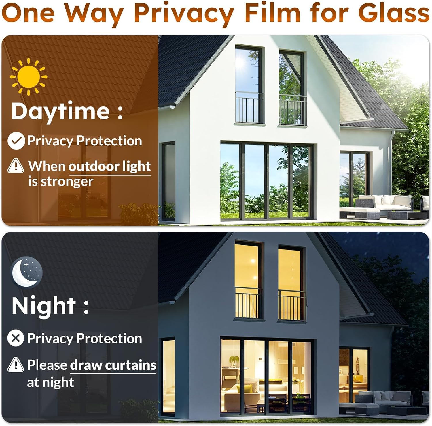 Thumbnail 6 de rabbitgoo Heat Reflective Window Film Privacy, Brown Silver (90x200cm)