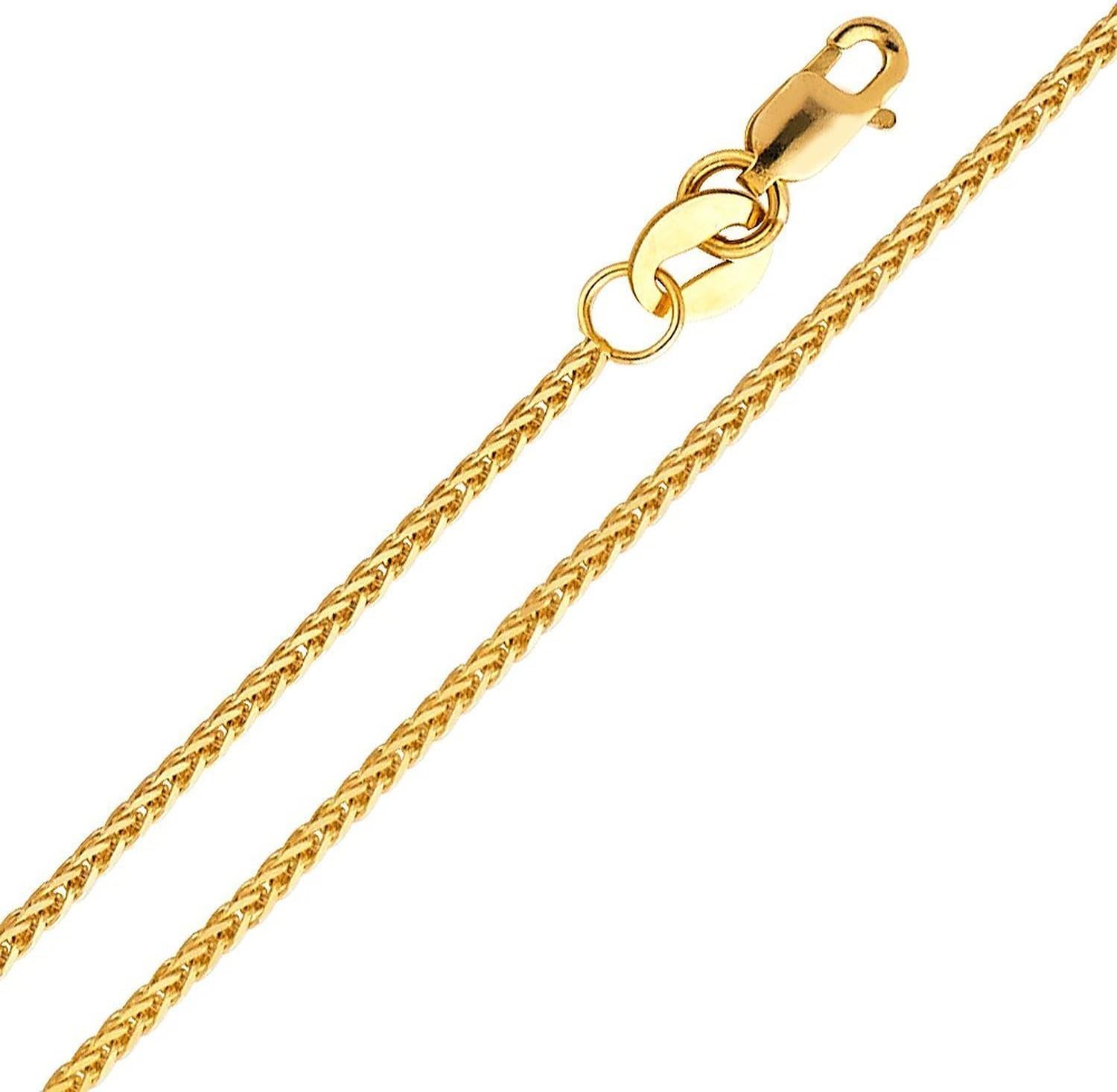 Detalle de Oro Giallo 14 K con diamanti, taglio Spiga di Grano: collana a scelta di lunghezza