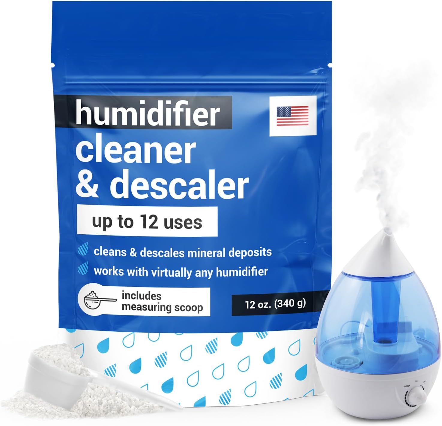 Detalle de IMPRESA 0166 Humidifier Cleaner & Descaler Powder, 12 Oz, 12 Uses