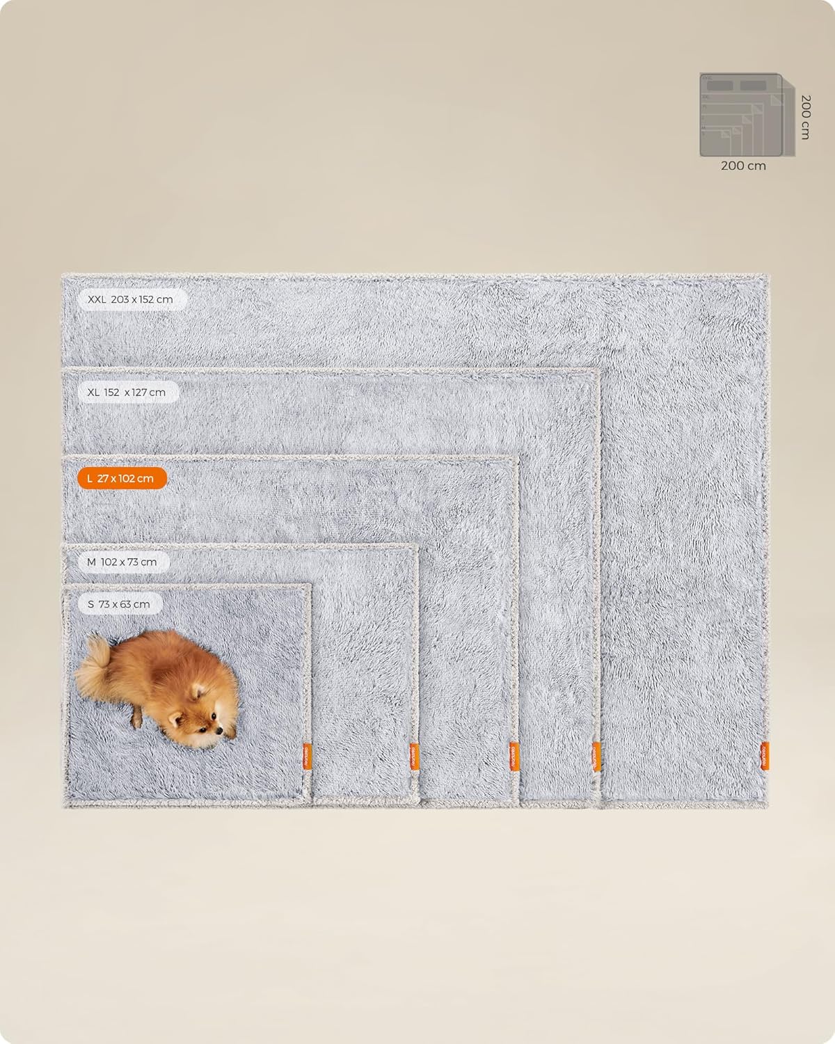 Detalle de Feandrea Waterproof Dog Blanket (Sherpa Fleece) PPB005G01 – reversible plush & Sherpa sofa cover, 127 x 102 cm