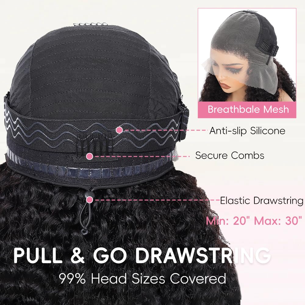 Thumbnail 3 de Lannaax Burmese Curly Wig (13x6 Lace Front) 20 Inch Virgin Remy Human Hair, 250% Density HD Lace
