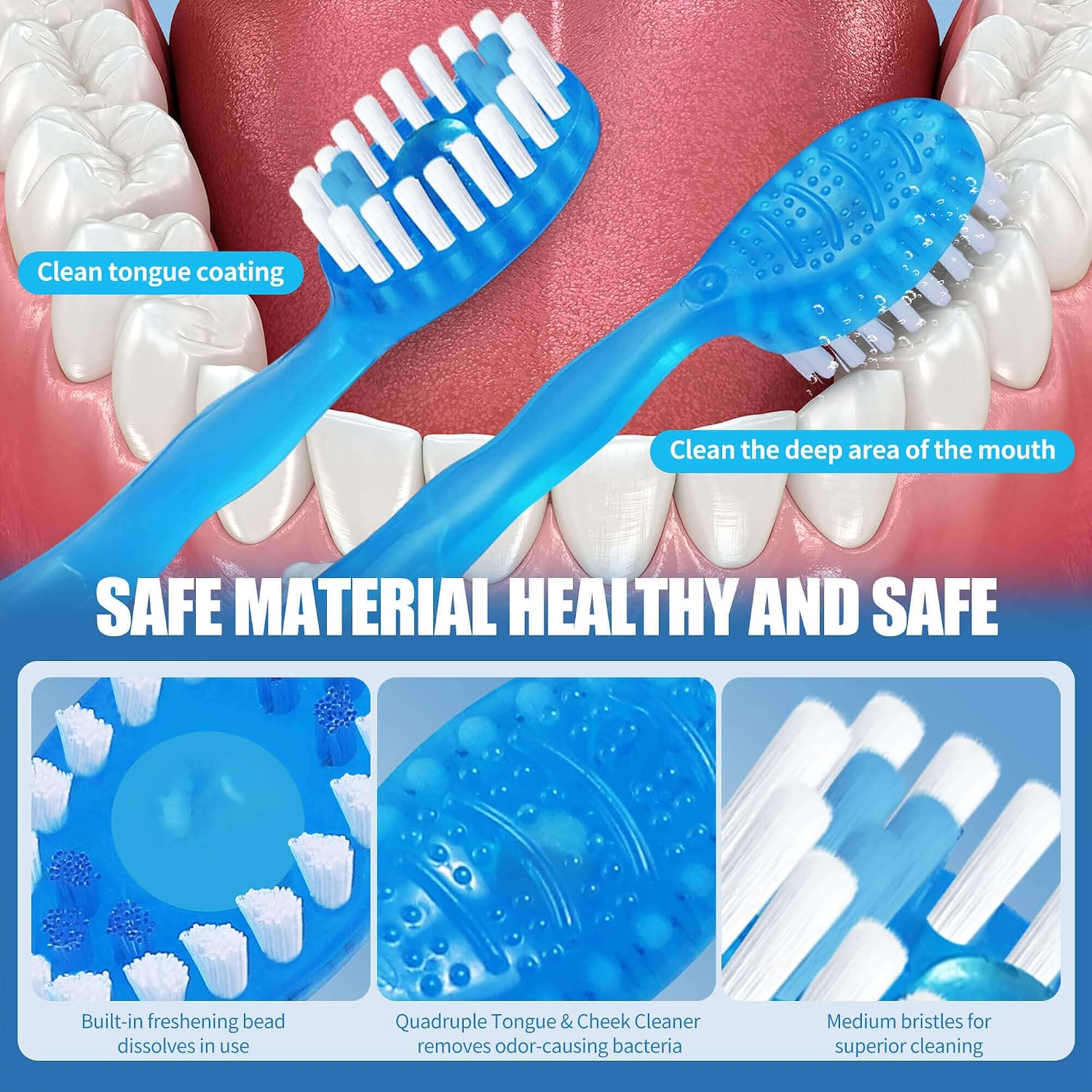 Thumbnail 5 de 36 Pack Mini Disposable Toothbrushes – 5-in-1 Prepasted Travel Toothbrush with Toothpaste, Floss & Pick
