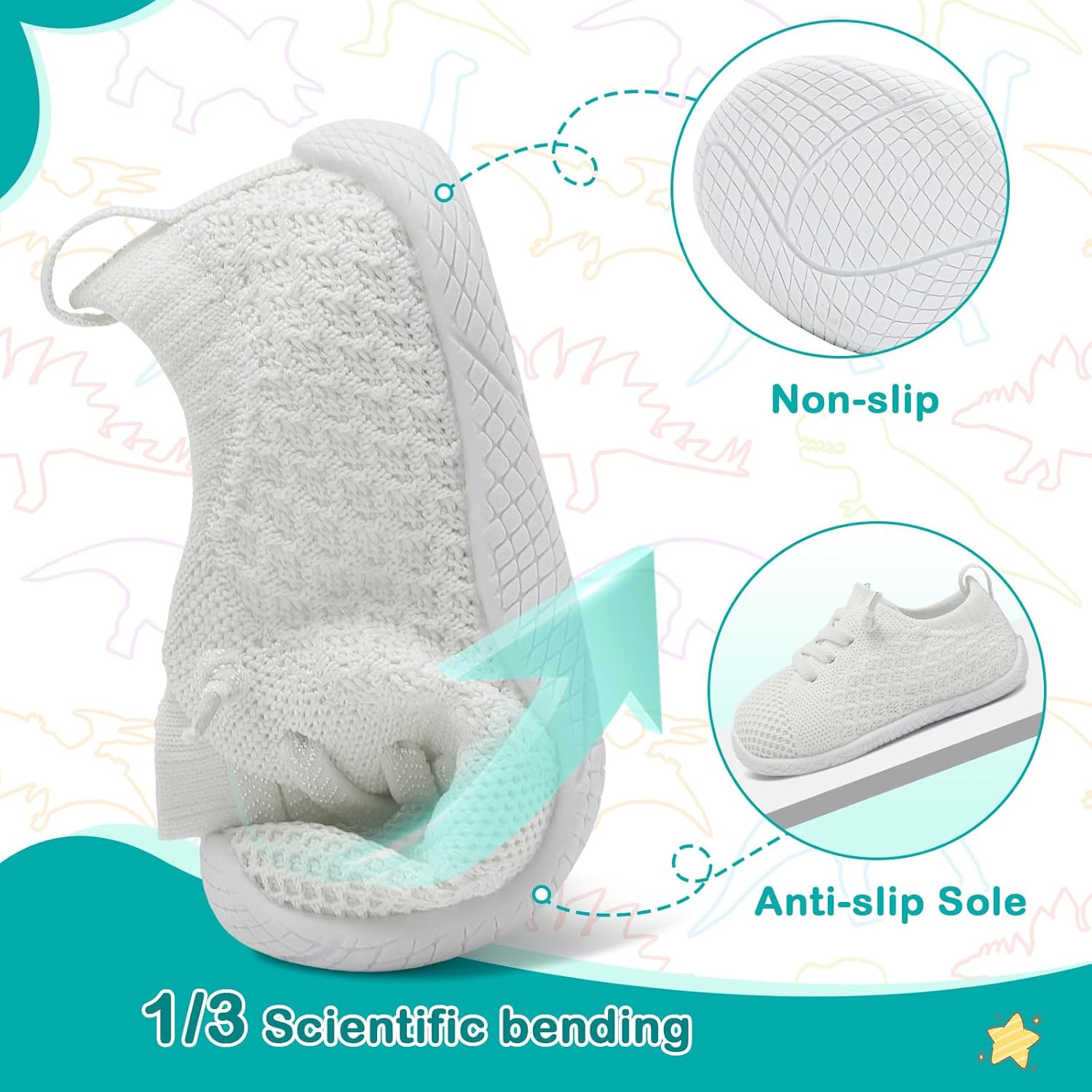 Thumbnail 1 de JOINFREE Toddler Barefoot Trainers (Wide Fit) – breathable slip-on mesh shoes for walking & play