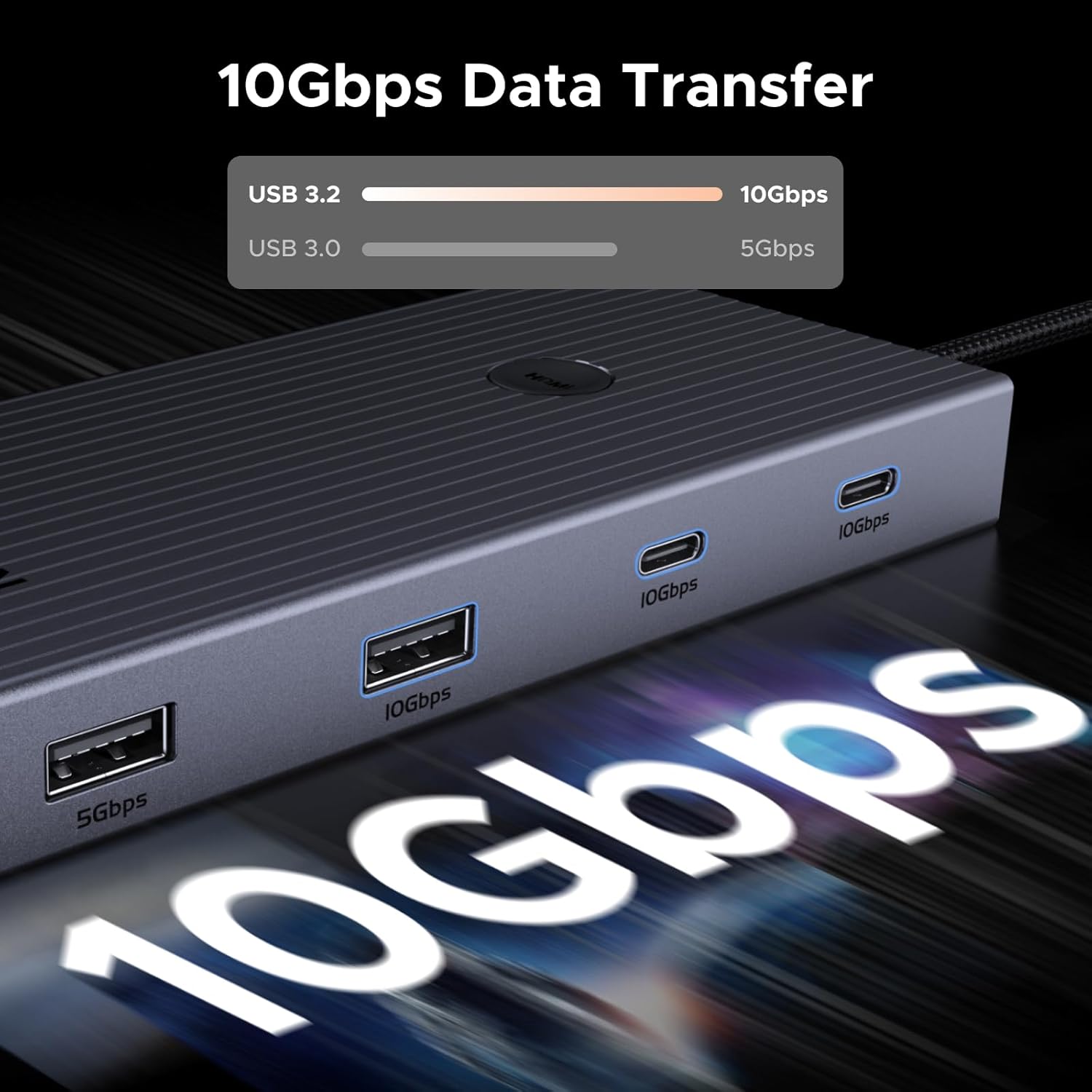 Thumbnail 5 de UGREEN 9-in-1 USB-C Hub (HDMI to USB-C) with 4K@60Hz, Gigabit Ethernet, 100W PD and 3x 10Gbps ports