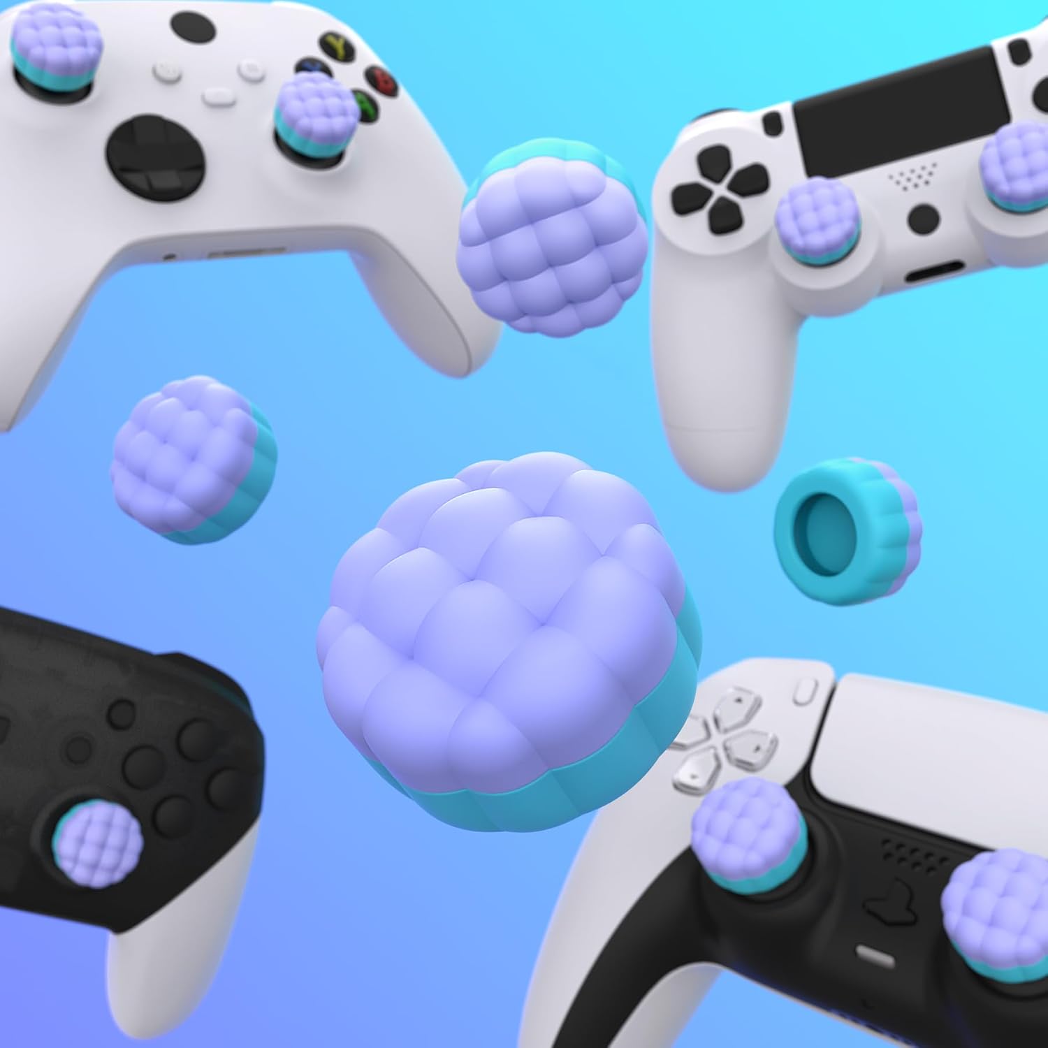 Detalle 1 de PlayVital Thumbs Cushion Caps for PS5 thumbsticks