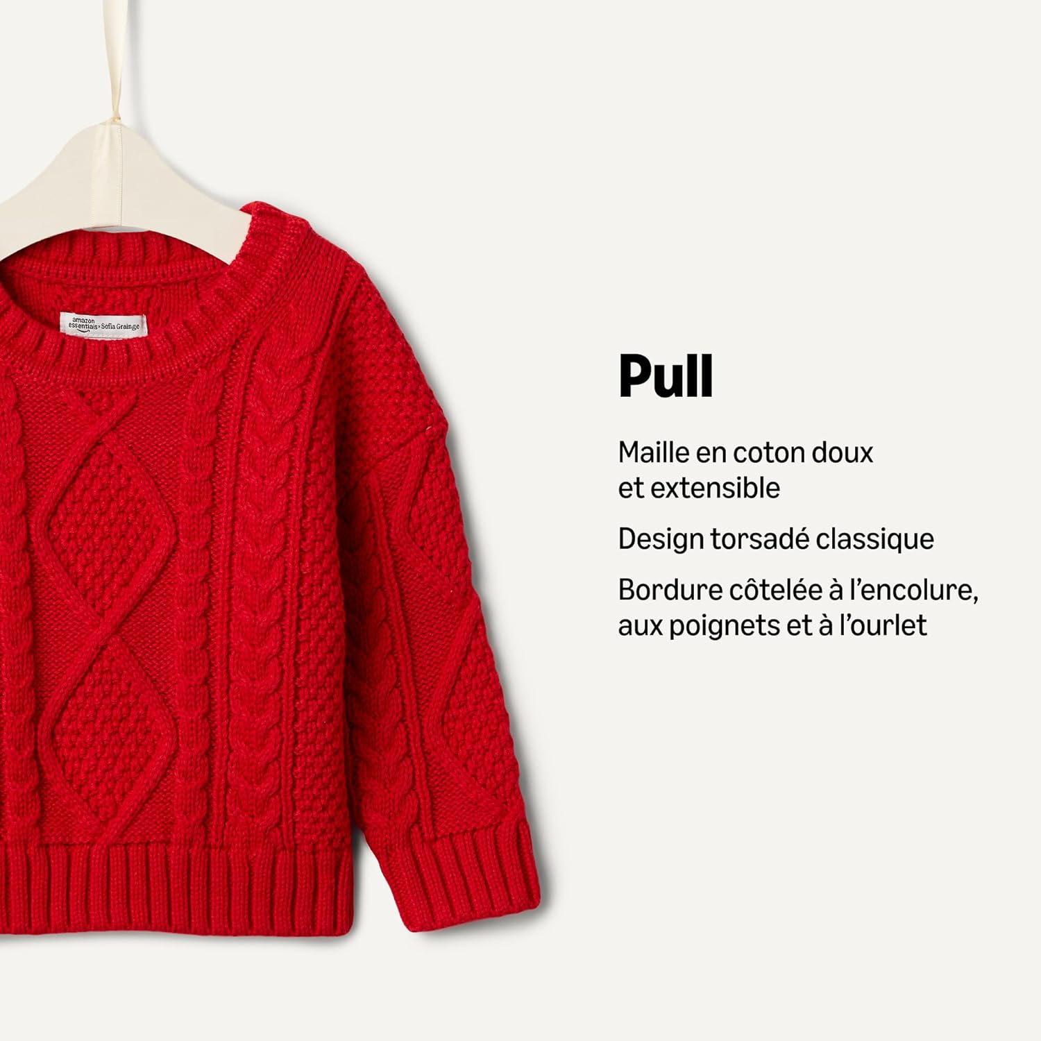 Thumbnail 2 de Amazon Essentials x Sofia Grainge Maglione Girocollo con Trecce Bambini e ragazzi