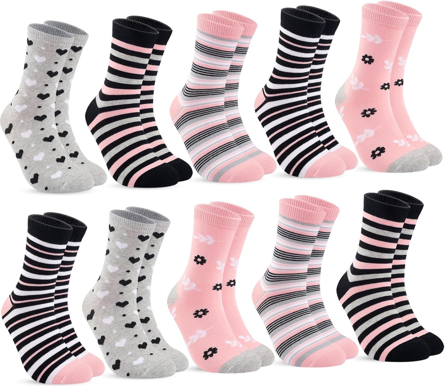Detalle de 10 Paar Socken Damen 39-42 Baumwolle