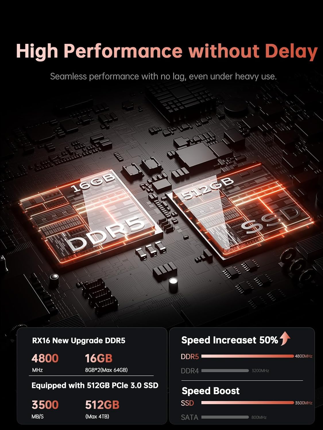 Thumbnail 2 de KAIGERR 2026 Gaming Laptop (16.0-inch) with AMD Ryzen 7 H255, 16GB DDR5, 512GB NVMe, Windows 11