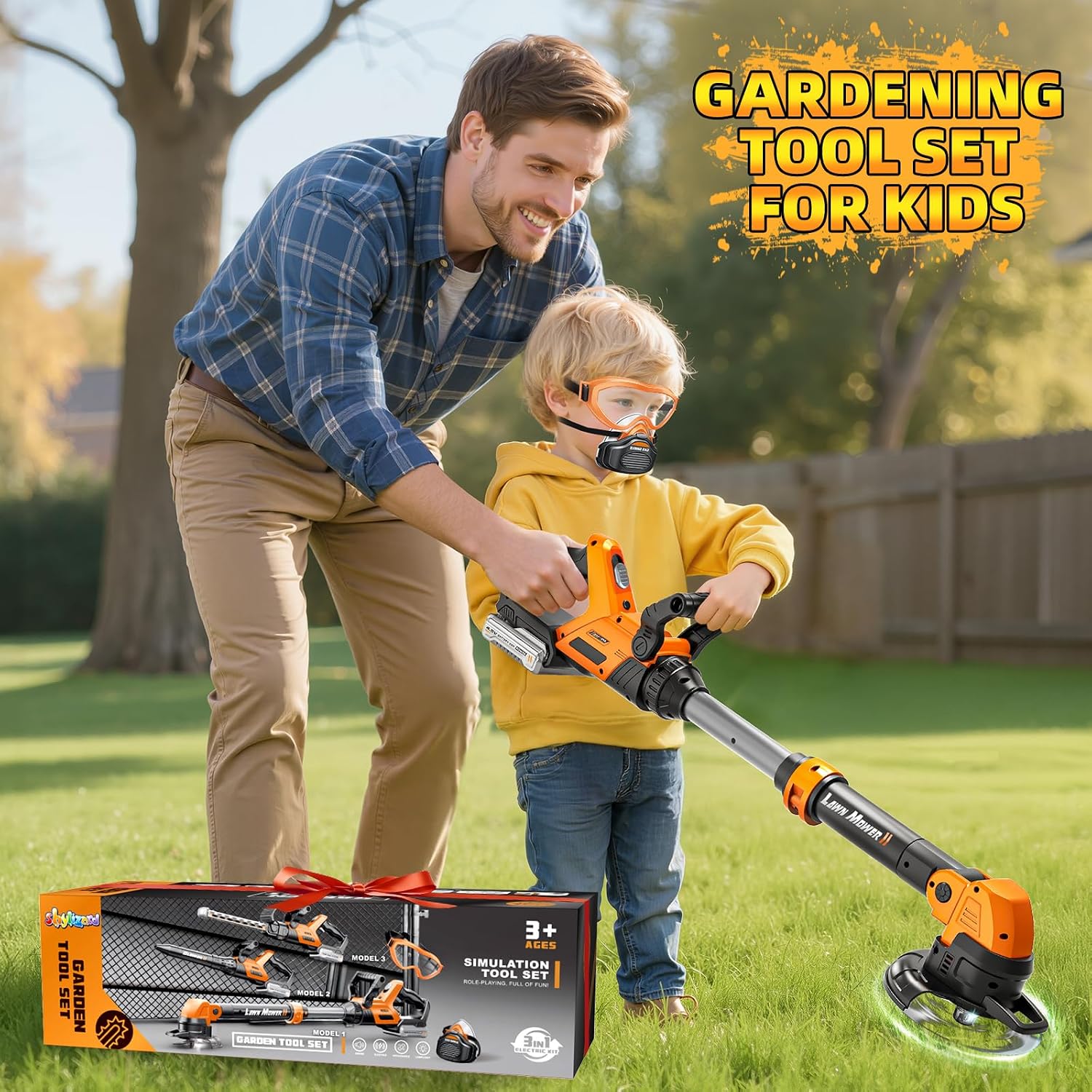 Thumbnail 6 de Kids Tool Set: 3 in 1 Power Garden Tools with Sounds & Lights
