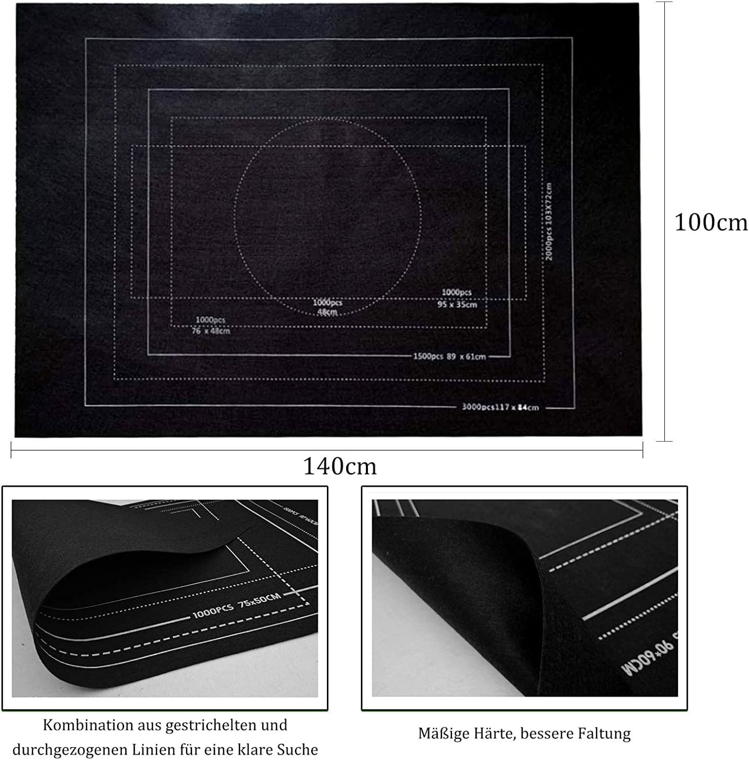 Thumbnail 4 de Celawork Puzzlematte 100 × 140 cm – Rollmatte für bis zu 3000 Puzzleteile, inkl.aufblasbarem Schlauch