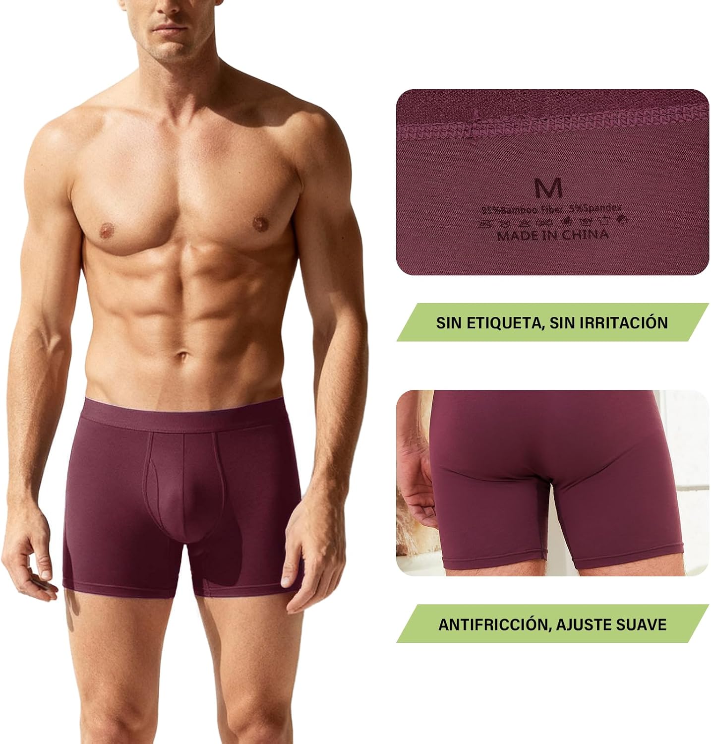 Detalle 2 de PUTUO Calzoncillos Largos bambú hombre