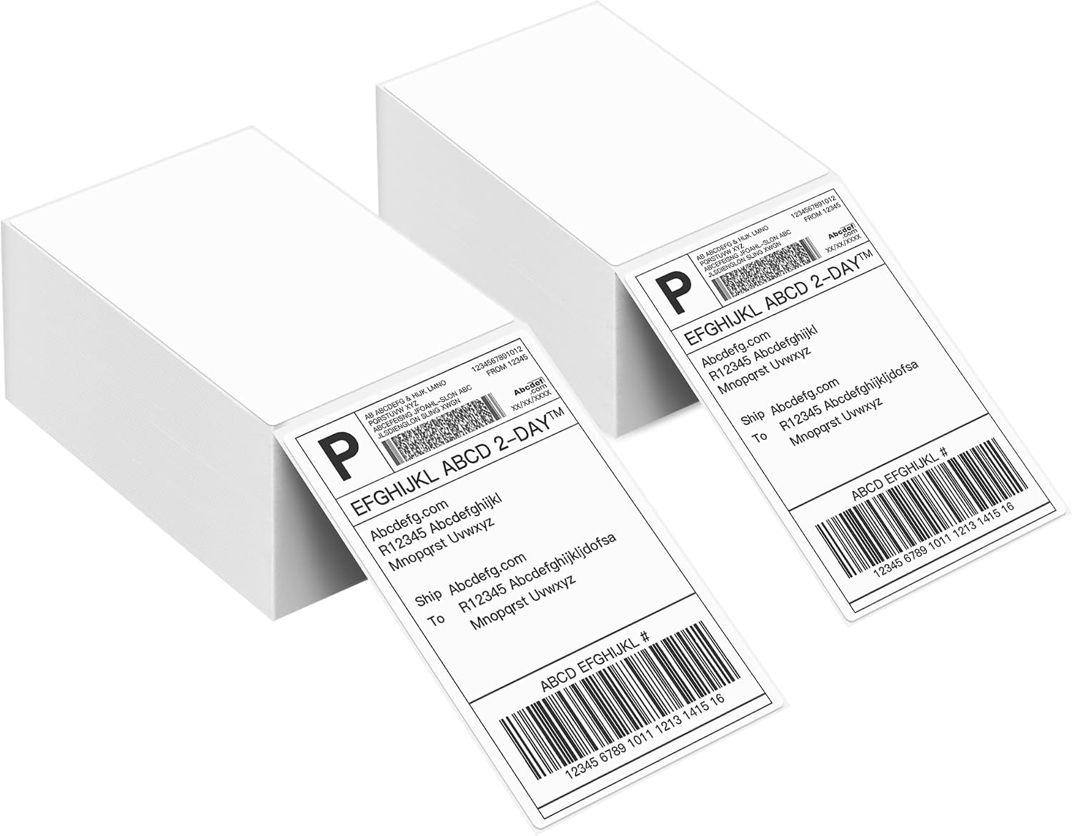 Detalle de Nelko P46 4 x 6 Fanfold Thermal Shipping Labels, 1,000 Count