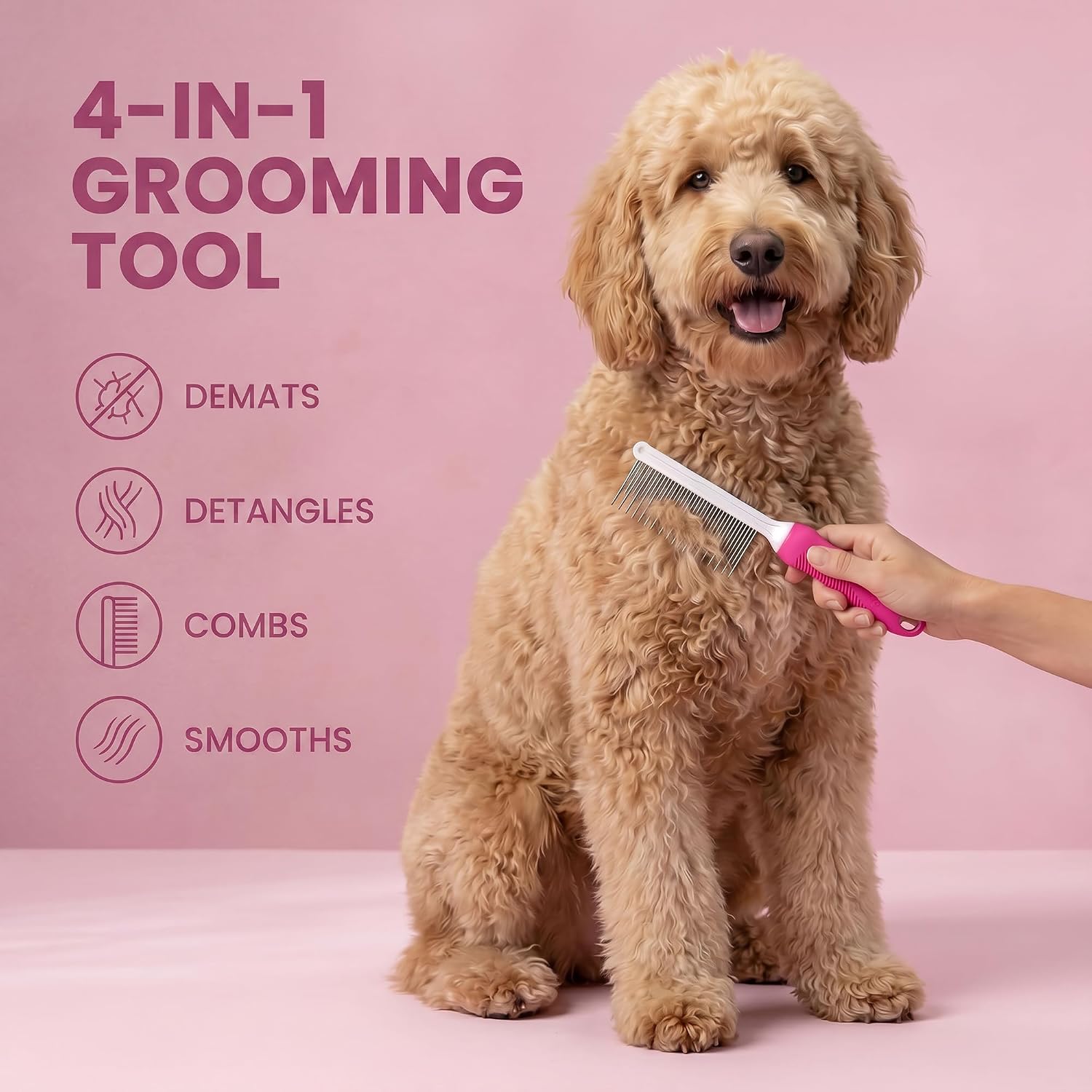 Thumbnail 6 de Pet Detangling Comb with Stainless Steel Teeth