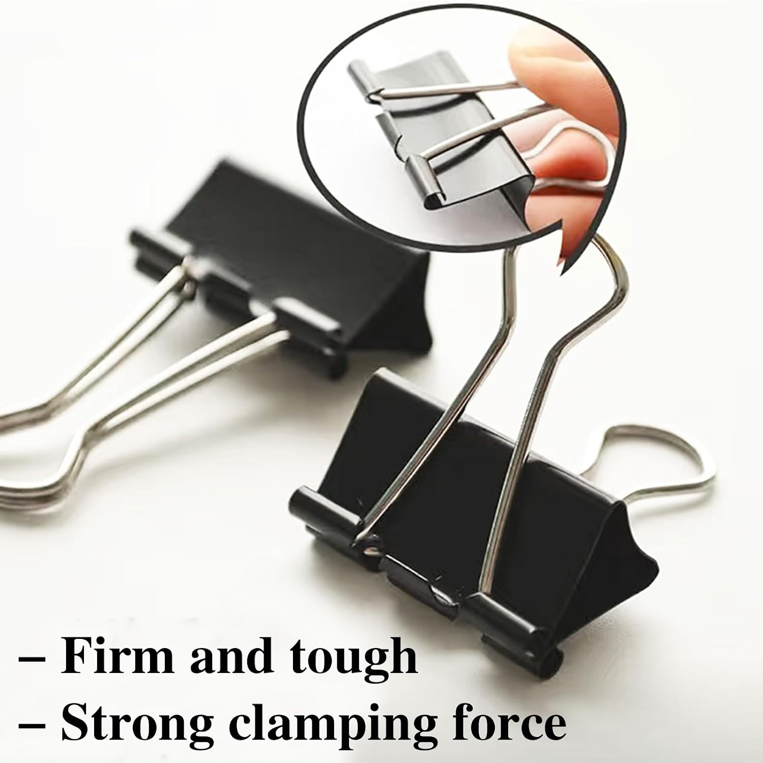 Detalle 2 de 36pcs Bulldog Clips 32mm Paper Clip Binder Clips (Black, 32mm)