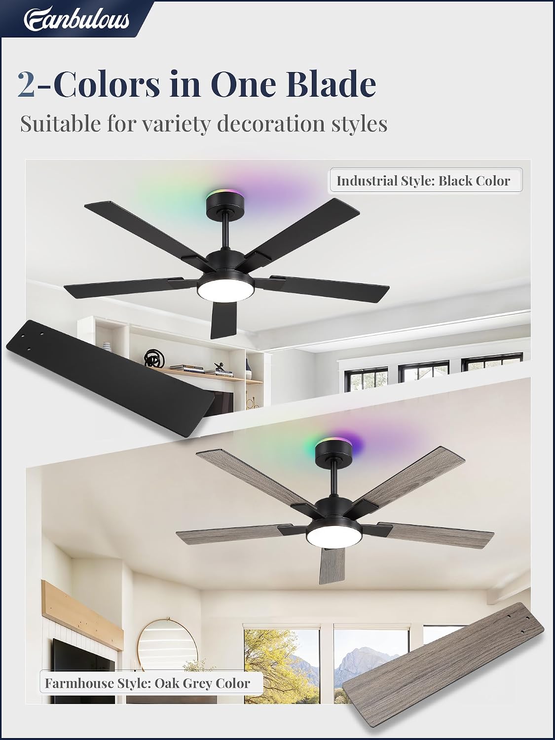 Detalle 2 de Fanbulous Ceiling Fan, 52-Inch