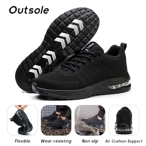 Detalle de Scarpe Antinfortunistiche Bawalon Uomo/Donna – Leggere, Comode e Safety con Punta in Acciaio