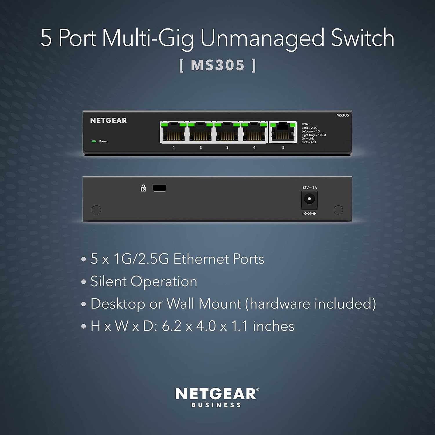 Detalle 2 de NETGEAR MS305 5‑Port Multi‑Gig Switch