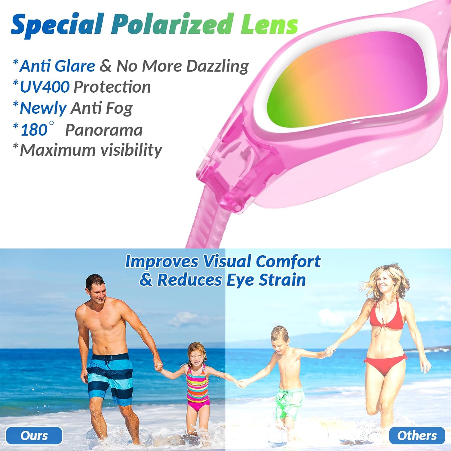 Thumbnail 1 de HotSrace swimming goggles with anti-fog, anti-UV and soft silicone seal