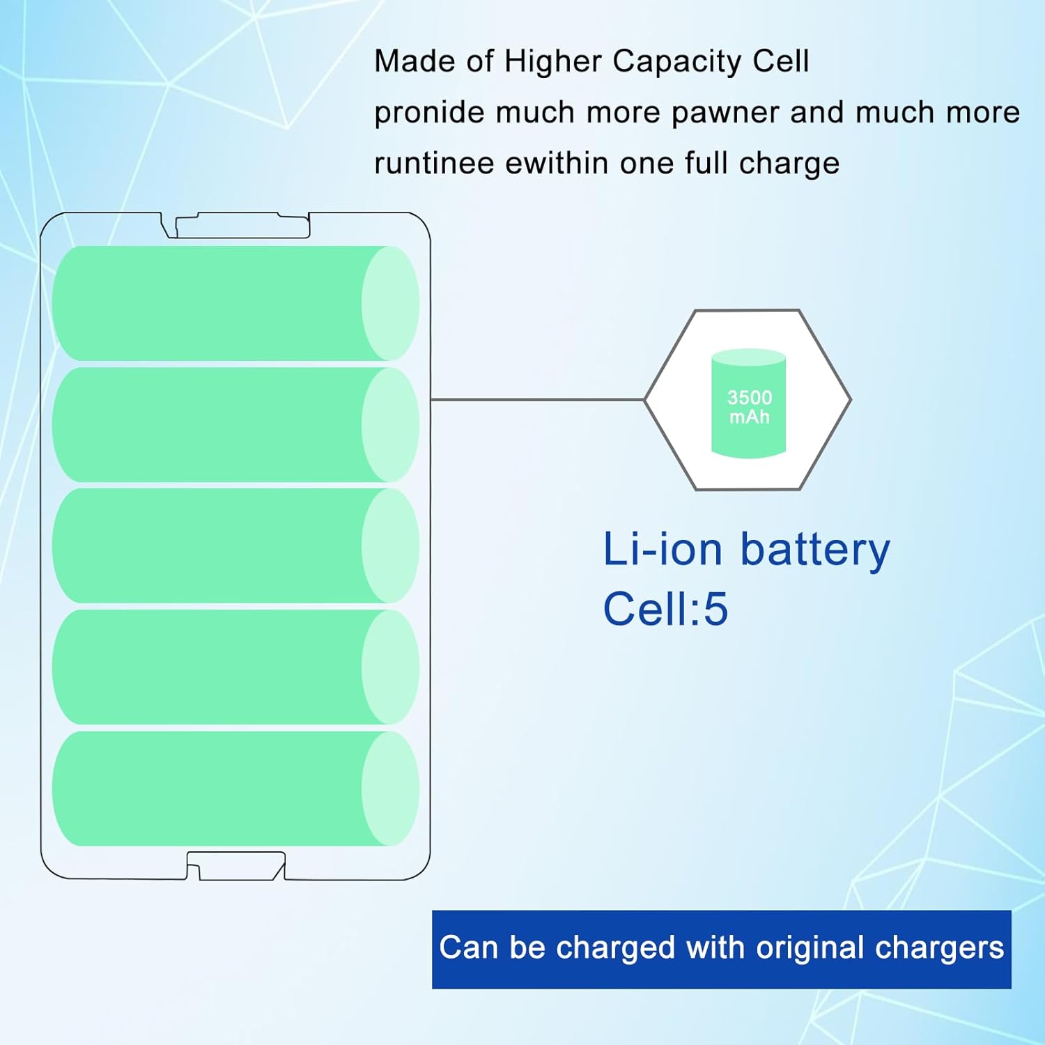 Thumbnail 1 de 18V 3500mAh Ersatzakku für Husqvarna Automower von Shentec – kompatibel mit Automower 115H, 305/310/520 (2020–2021) und Gardena Sileno