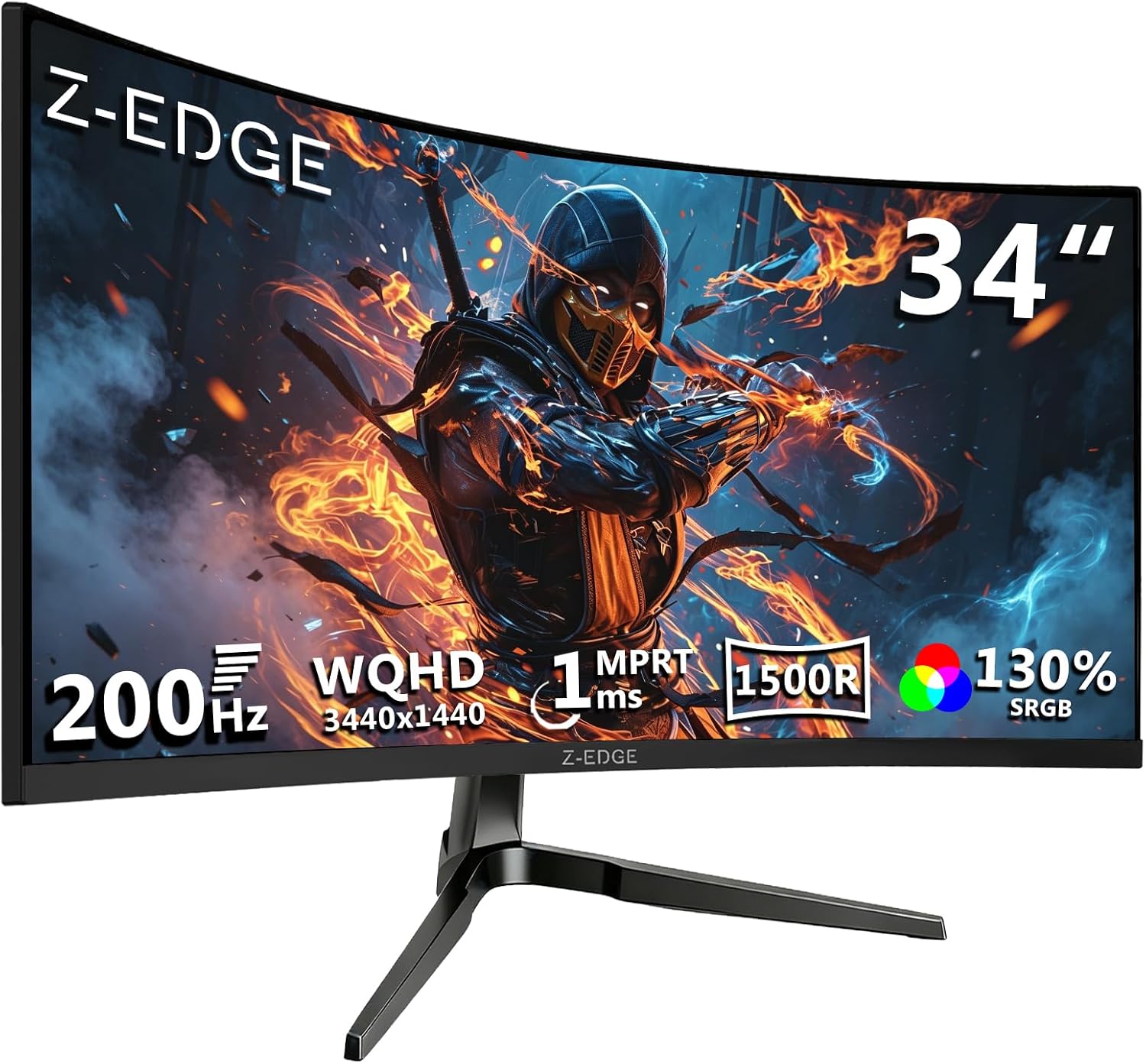Detalle de Z-Edge UG34 34" Curved Gaming Monitor 165Hz