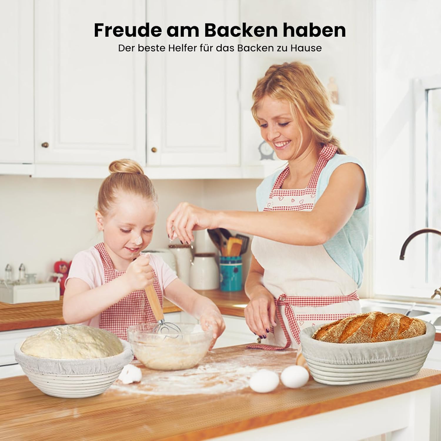 Thumbnail 6 de GEEKHOM Sauerteig Starter Set mit 2 Gärkörben – Komplettes 14-teiliges Backzubehör für Anfänger