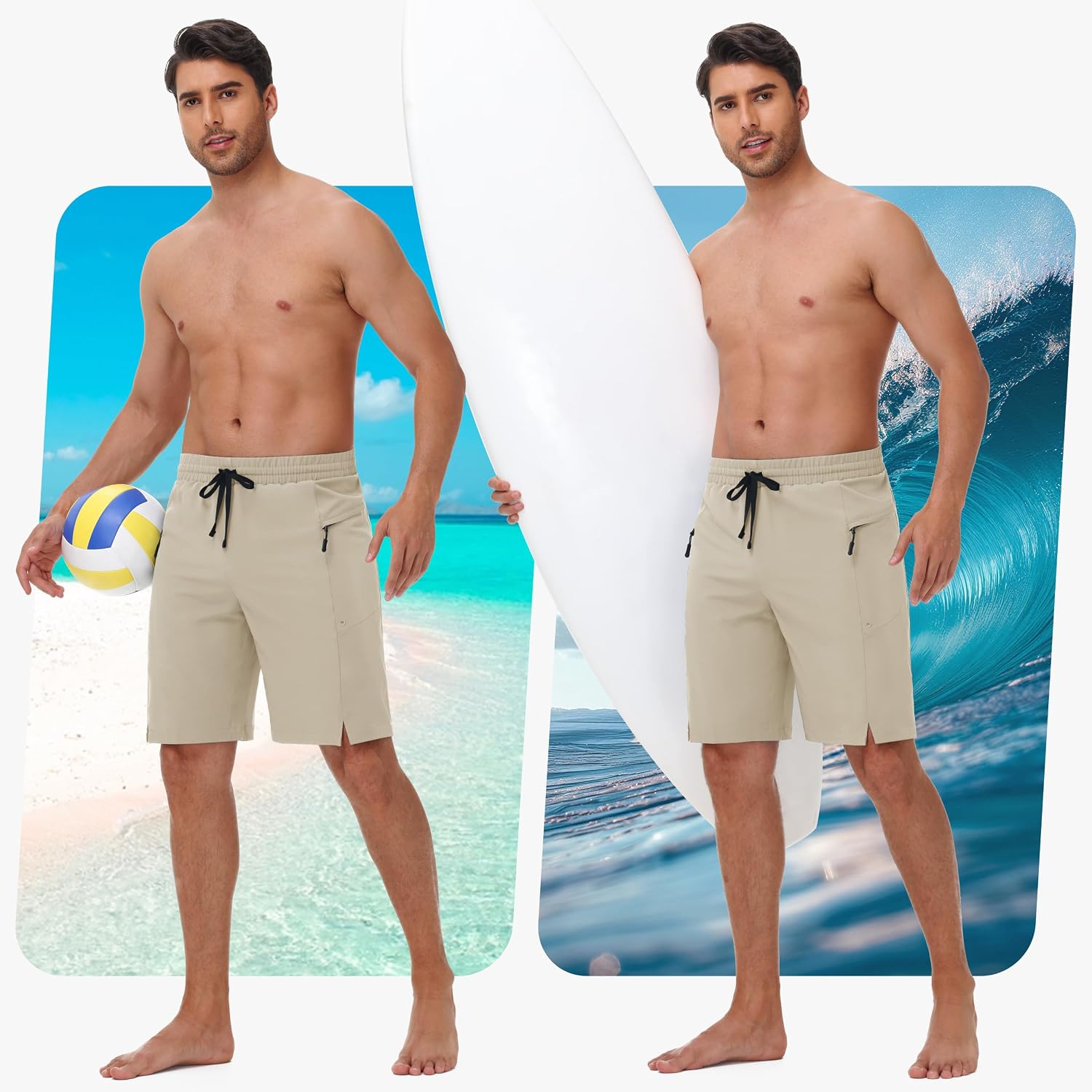 Detalle de MIVEI Men's Swim Trunks, 9-Inch