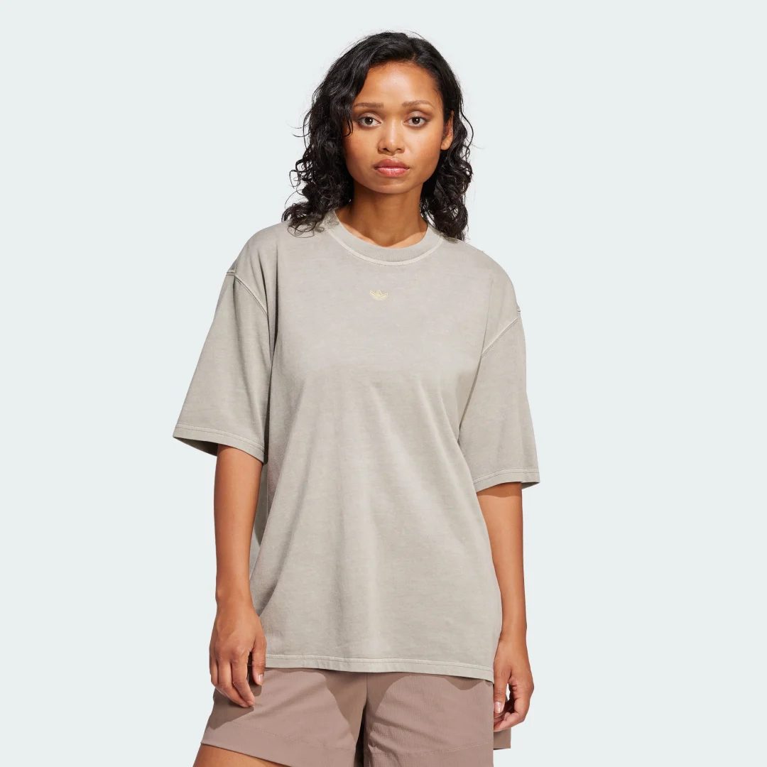 Detalle de Adidas Camiseta Washed Oversized – Verde