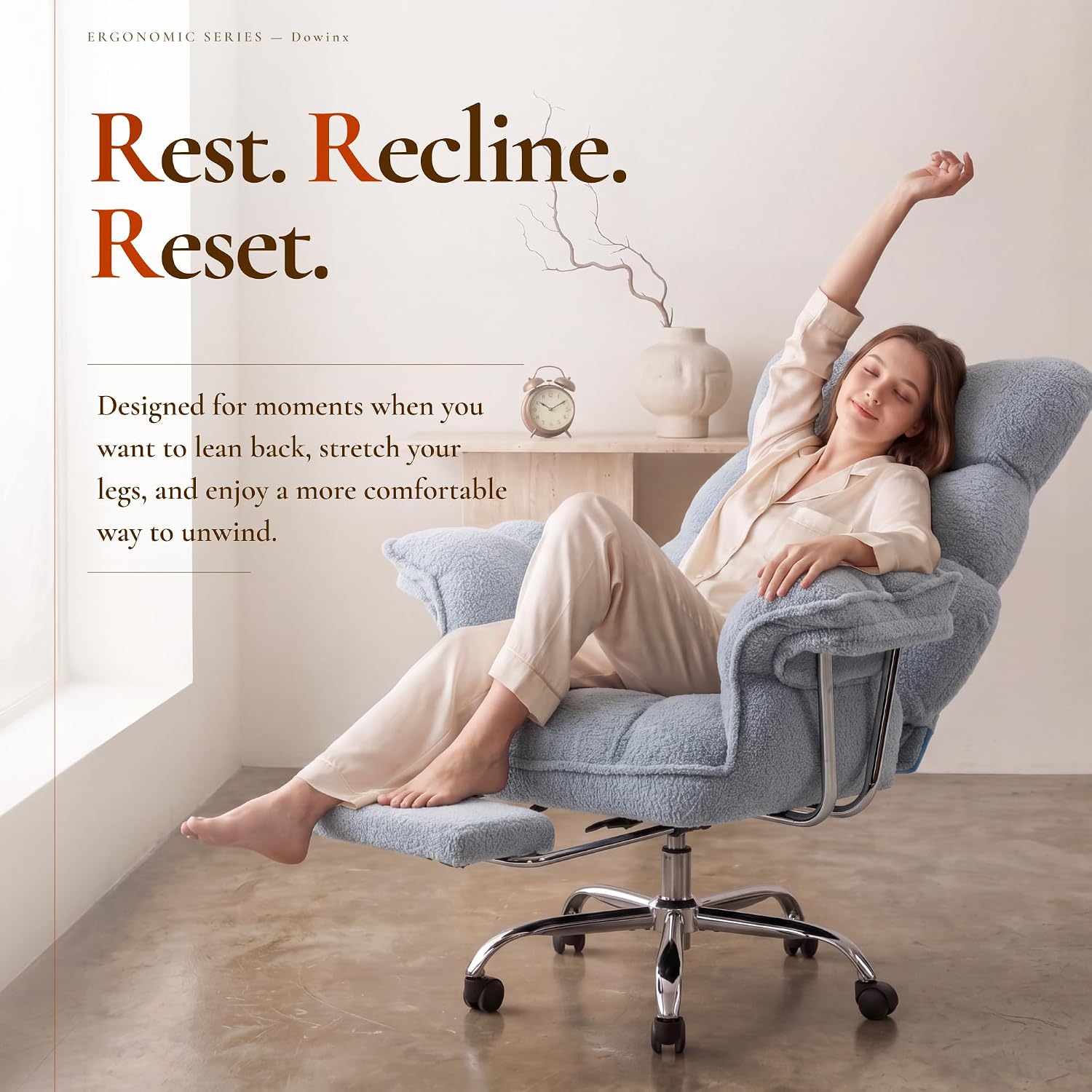 Detalle de Dowinx Office Chair with Teddy Fleece
