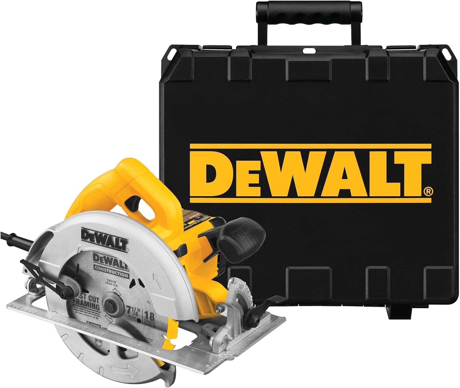 Detalle de DEWALT DWE575K-QS Scie Circulaire 1000 W — performance fiable pour chantier et atelier