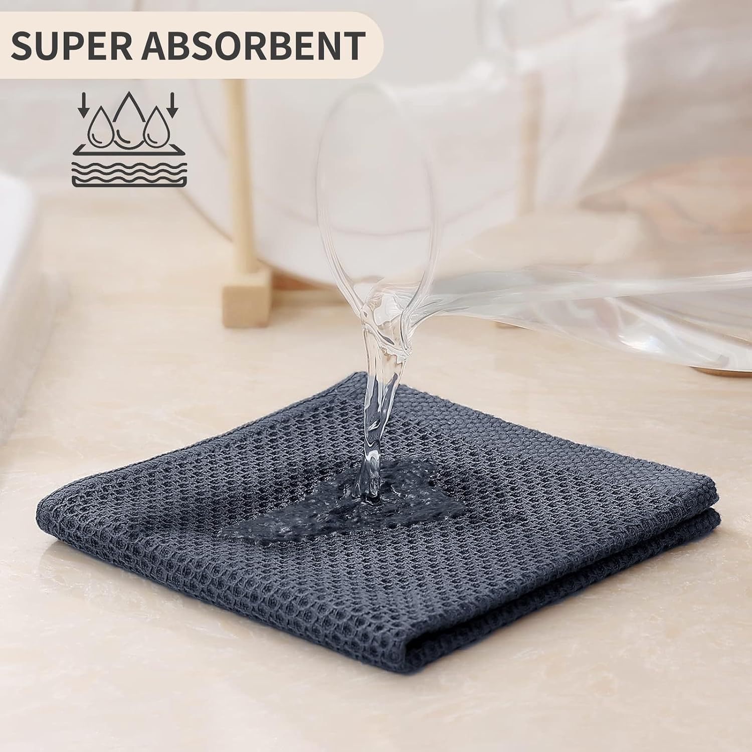 Detalle de Kitinjoy 100% Cotton Dish Cloths 12x12