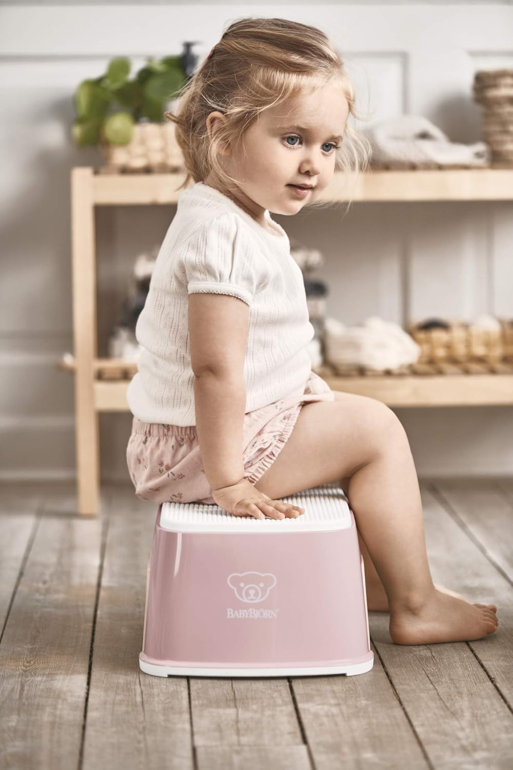 Thumbnail 1 de BabyBjörn Step Stool: Powder Pink/White