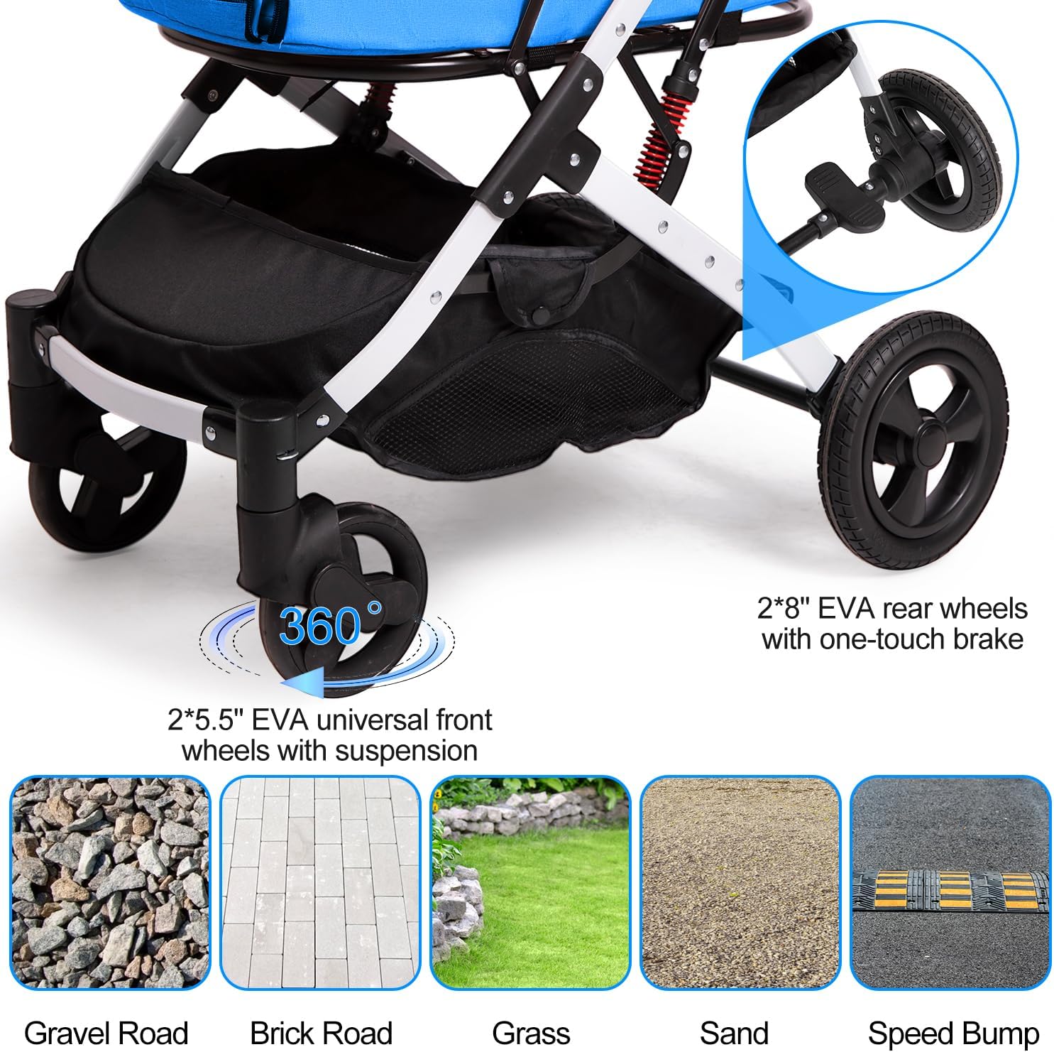 Detalle 2 de Betsocci dog stroller, 44 lb capacity