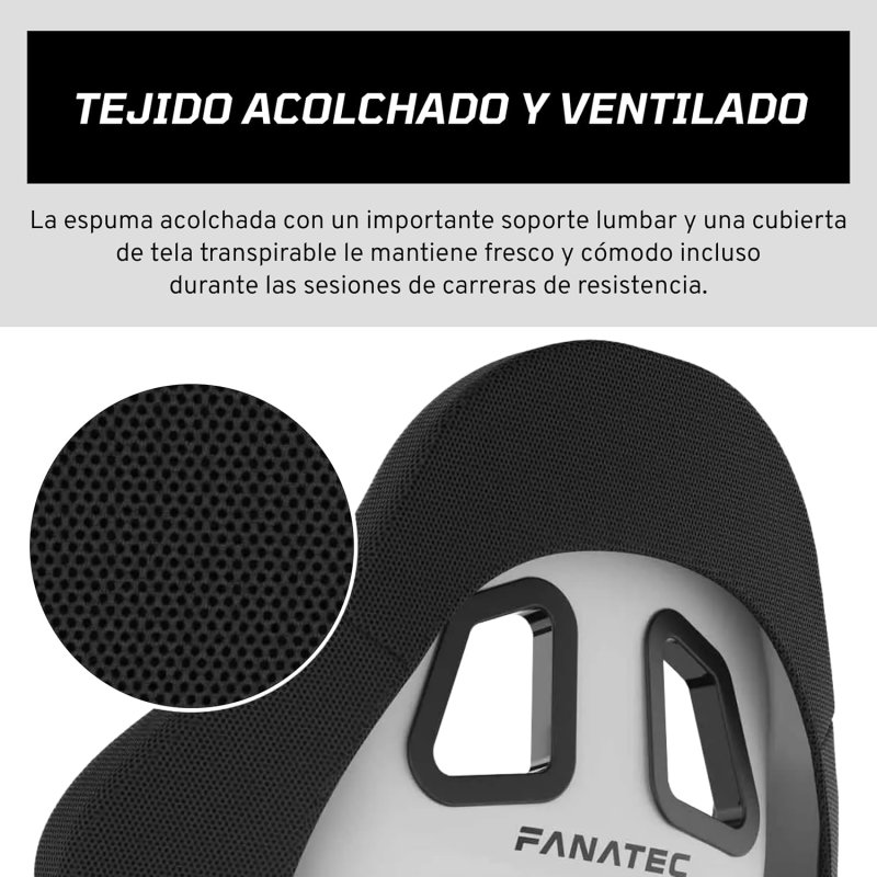Thumbnail 1 de Fanatec ClubSport GT: Asiento Sim Racing Reforzado con Fibra y Soporte Lumbar para Cockpits de Alto Nivel