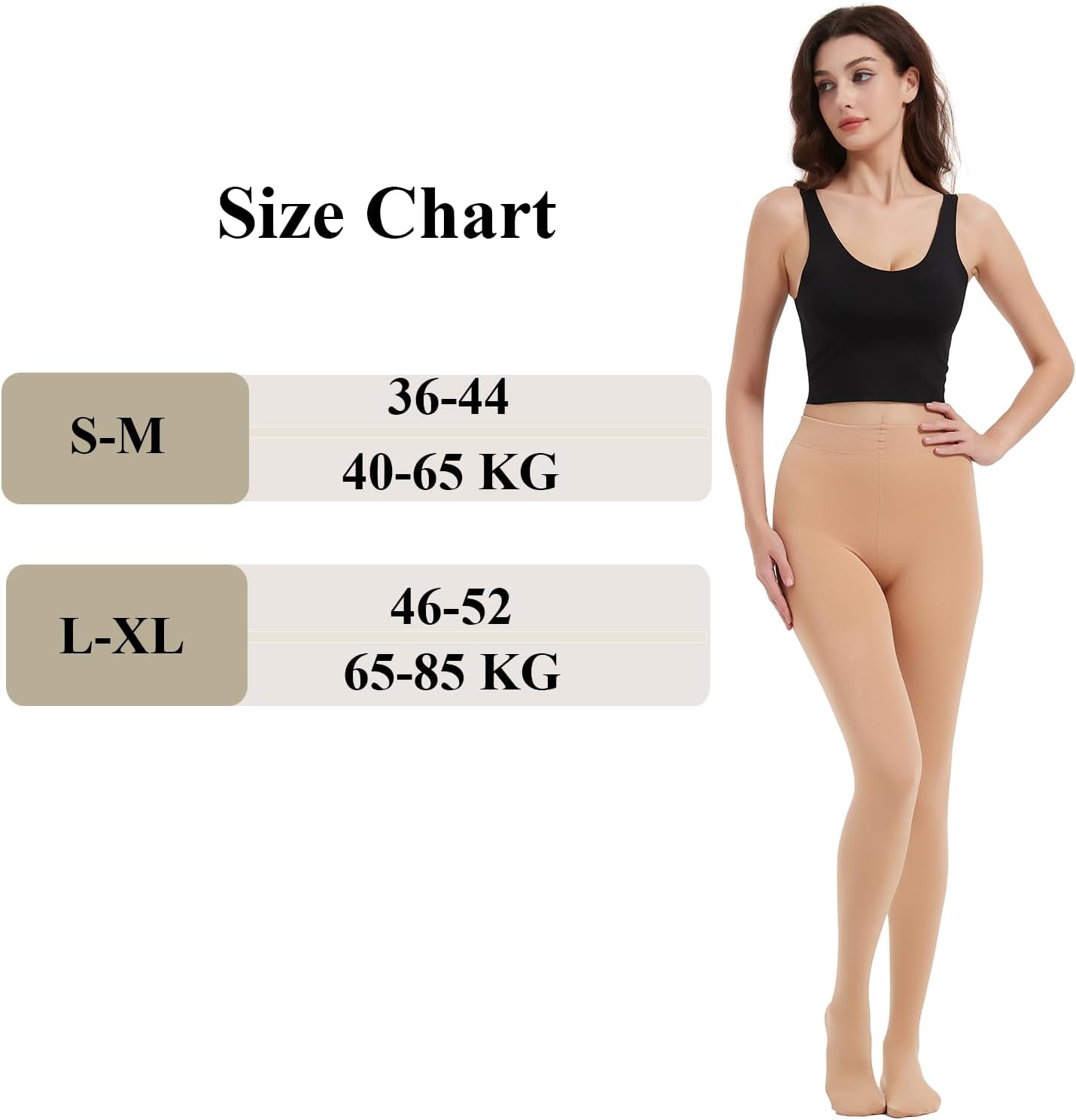 Detalle 2 de Hiltzo Collants Chauds pour Femmes - Hiver Extensible & Épais en Polar Taille Haute