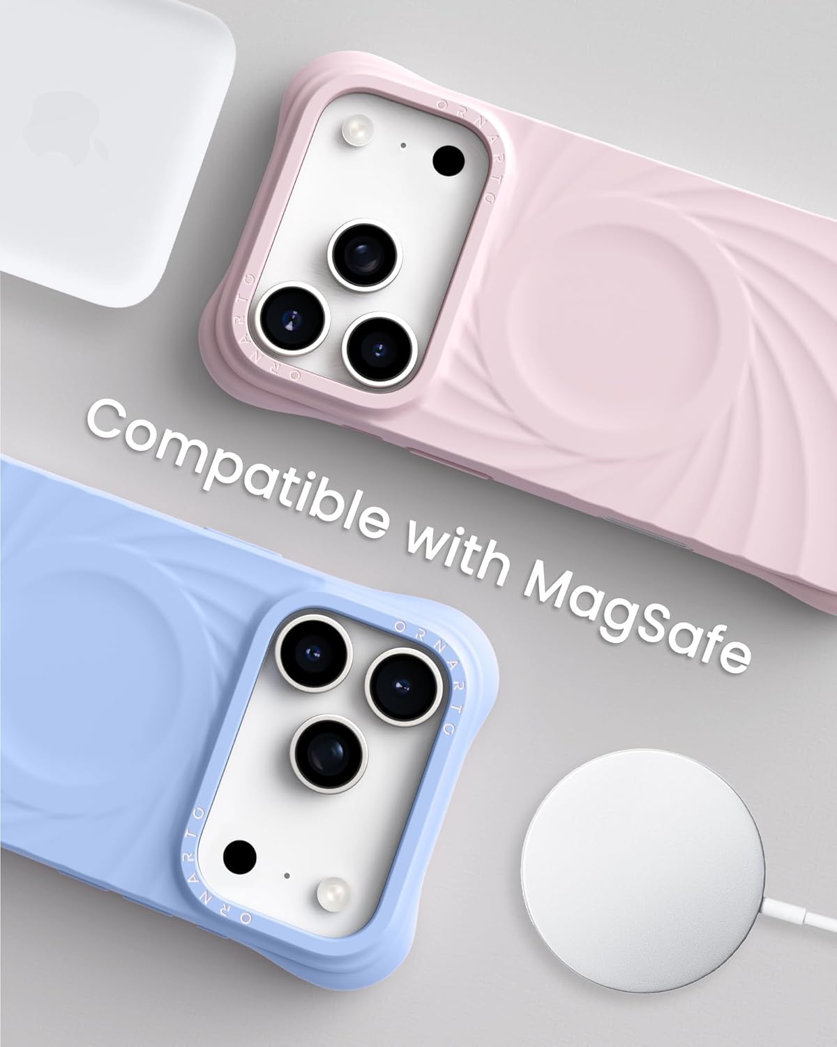 Thumbnail 6 de ORNARTO Vortuxe iPhone 17 Pro Max Case 6.9" (Rose Quartz) — 2X MIL-STD Protection with MagSafe