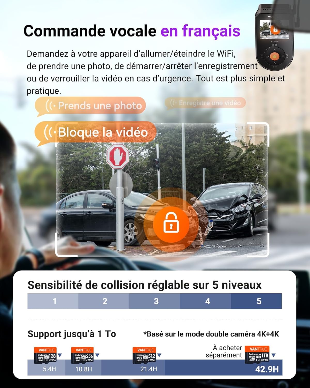 Thumbnail 6 de VANTRUE S1 Pro Max Dashcam 4K