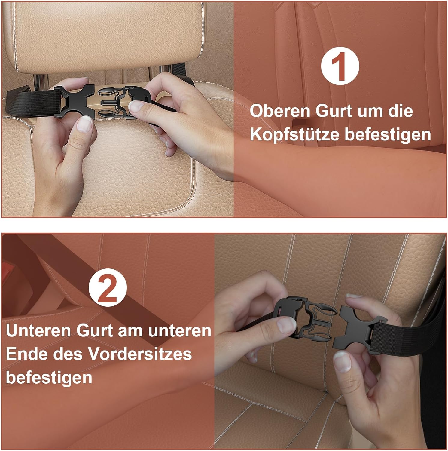 Thumbnail 3 de Oneyus Autositz Organizer für große Rückenlehnenschutz, 600D Oxford wasserdicht – mit 10 Taschen & Tablet-Hülle bis 11 Zoll