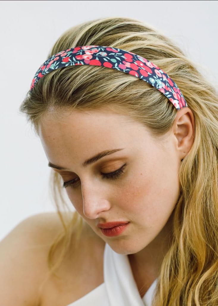 Detalle de Huachi 4-Piece Women's Headband Set, 1-Inch Wide Elastic Hairbands