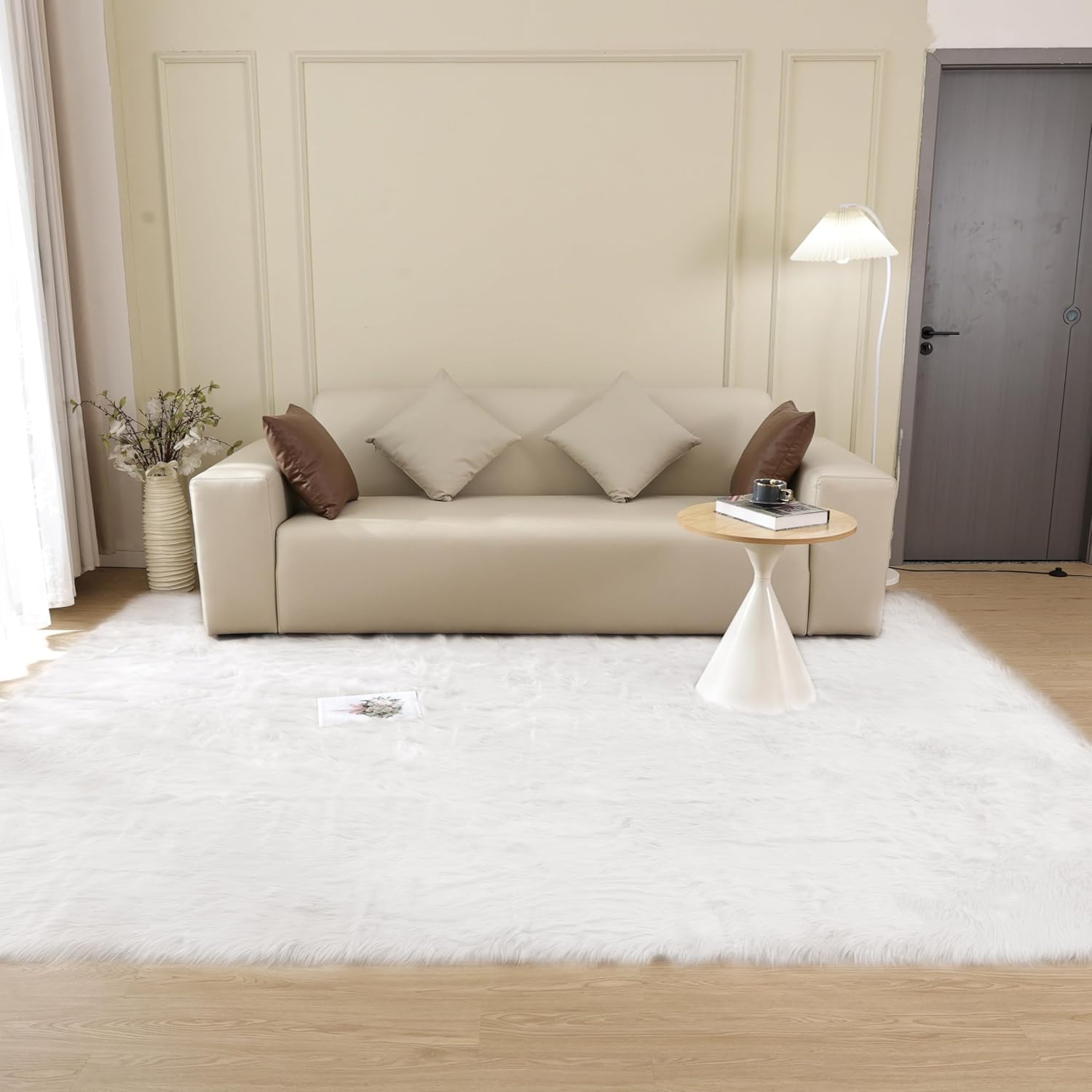 Thumbnail 6 de ORINOVA Tapis Blanc 180x270 cm Shaggy Fluffy