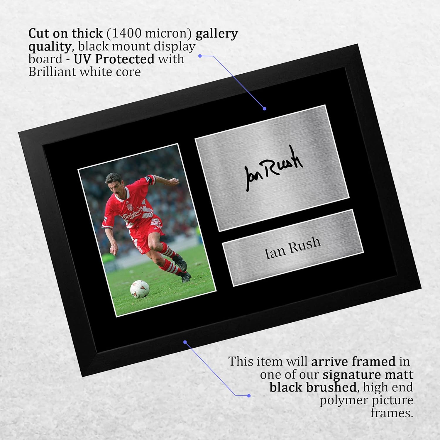Thumbnail 2 de HWC Trading A4 FR Ian Rush Liverpool “The Reds” framed autograph picture (A4)