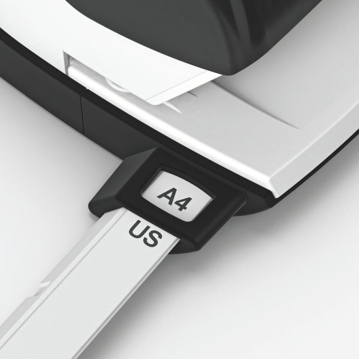 Detalle 1 de Leitz Pratica Perforatrice da Ufficio 2 fori, 30 Fogli, Nero Satinato – Gamma Style
