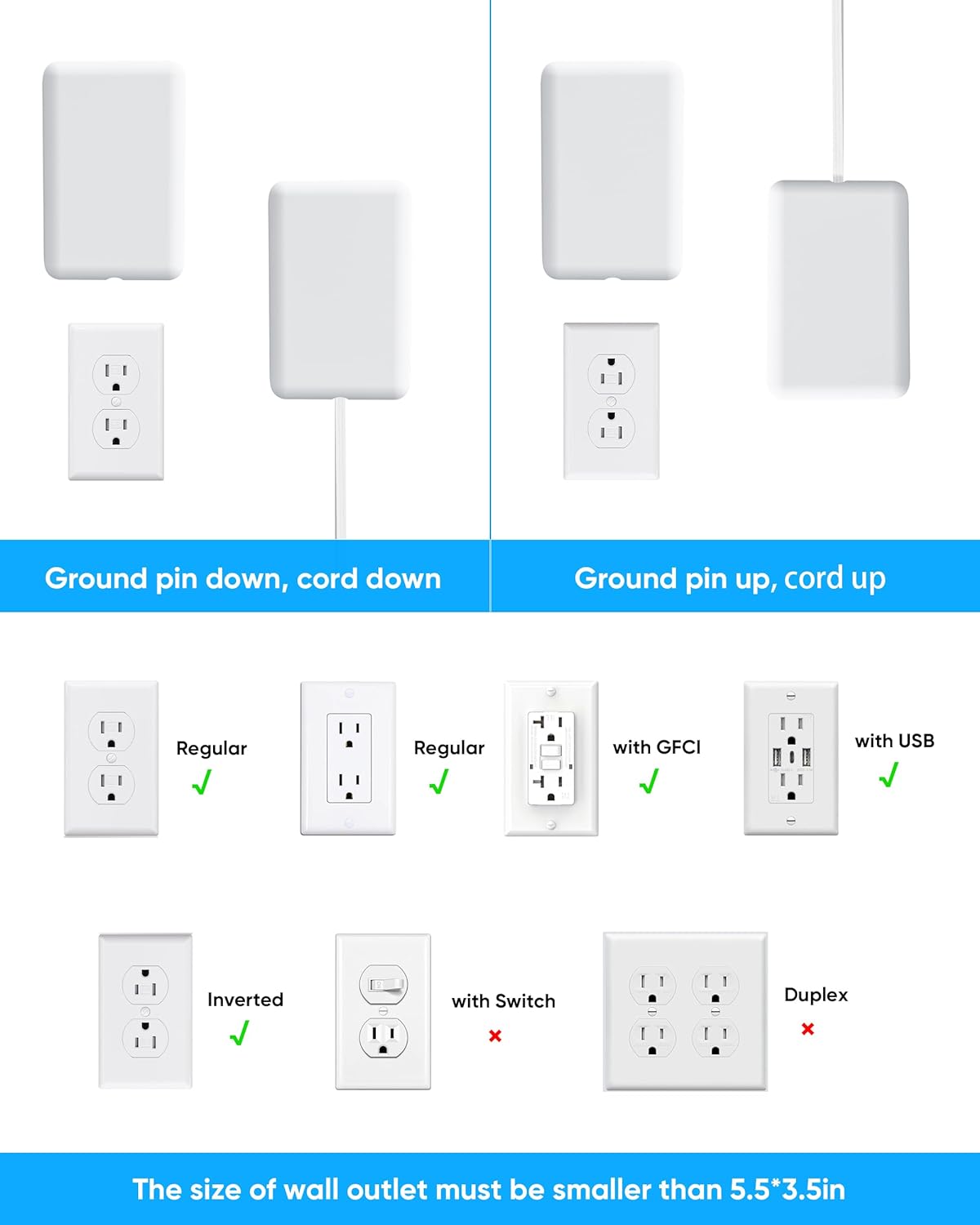 Thumbnail 4 de olcorife Flat Extension Cable, 5 ft, 6 Outlets ๐