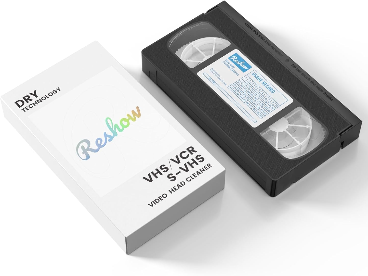Detalle de Reshow VHS Video Head Cleaner for VHS/VCR Players – Dry, Reusable, 30 Uses