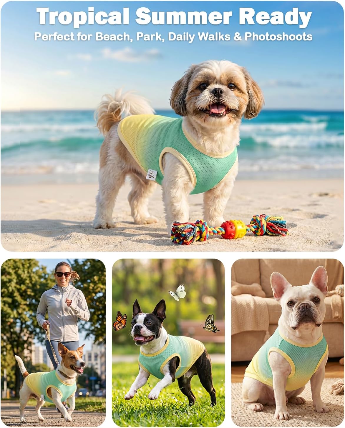 Detalle 1 de CuteBone Dog Tank Top, Polyester-Spandex Mesh