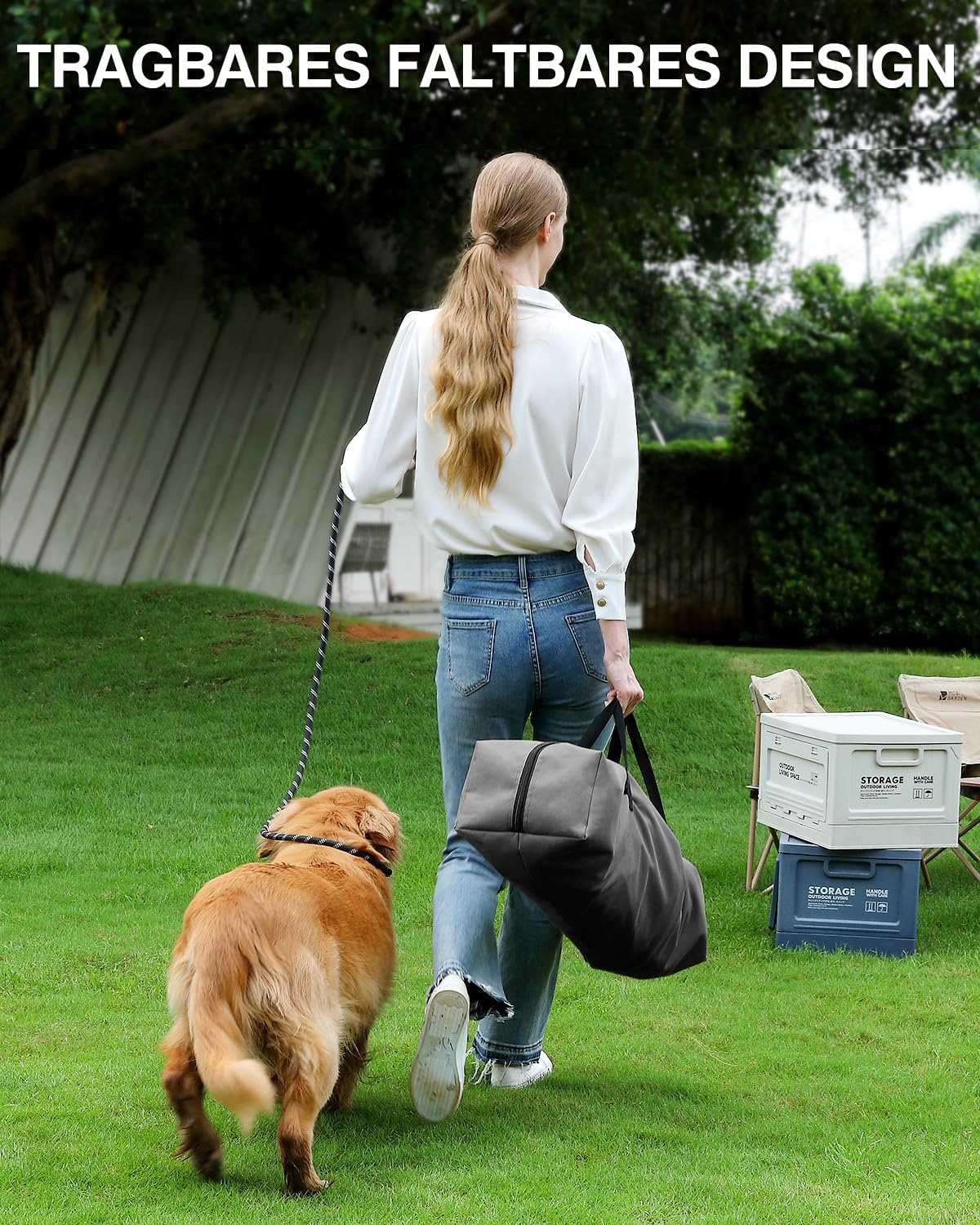 Thumbnail 5 de Hundebox faltbar 90 x 64 x 64 cm Grau