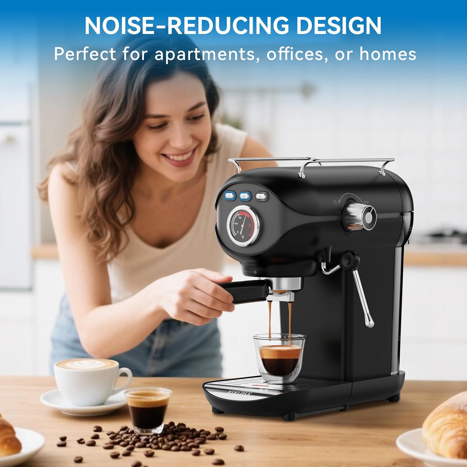 Thumbnail 5 de XIXUBX Espresso Machine 20 BAR Pump