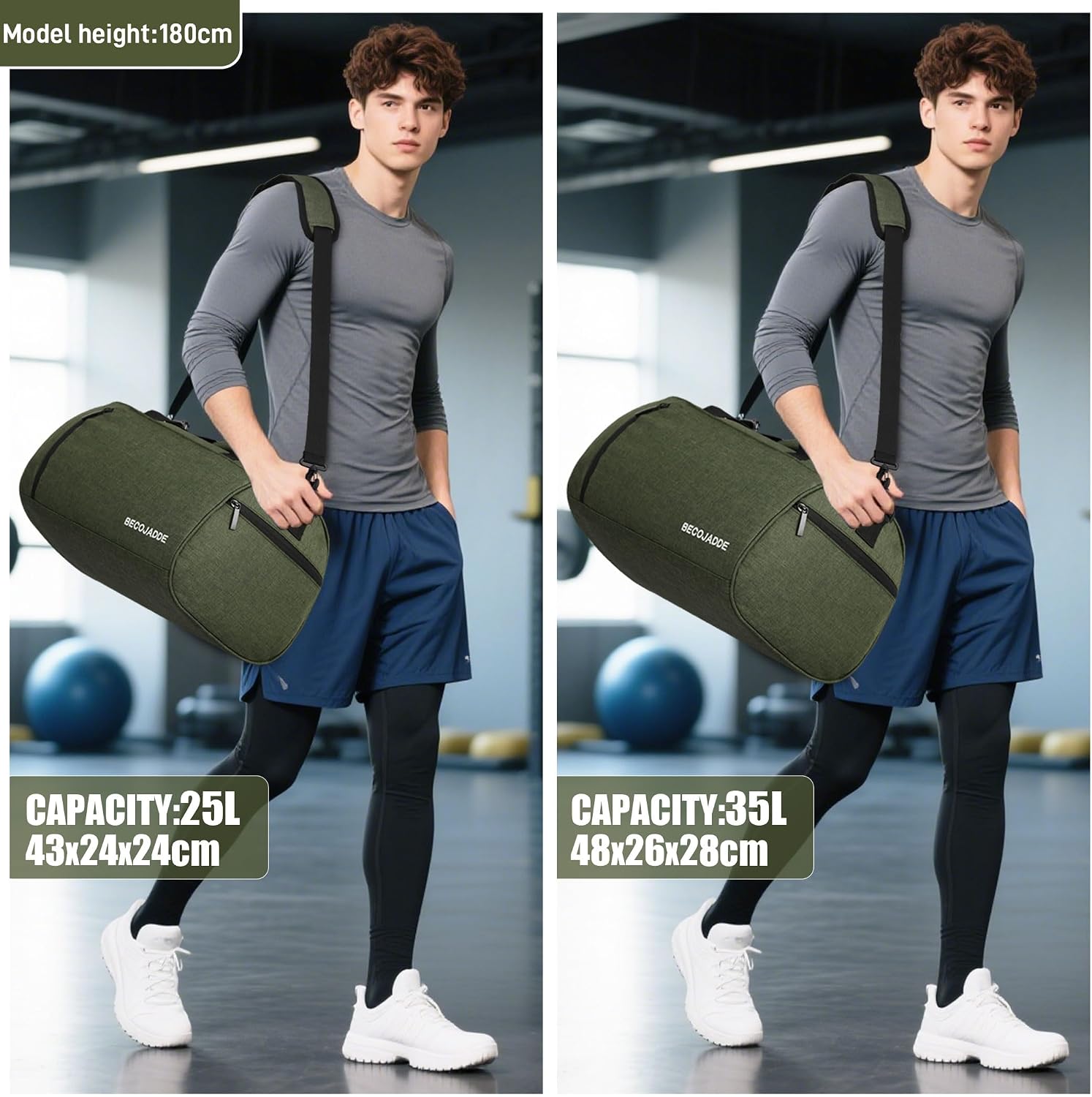 Thumbnail 6 de BECOJADDE Sporttasche Duffel Bag 25L