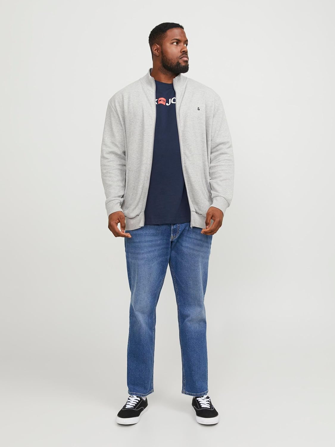 Thumbnail 4 de JACK & JONES Corp Camiseta cuello redondo XXL para Hombre Navy Blazer XXXXL